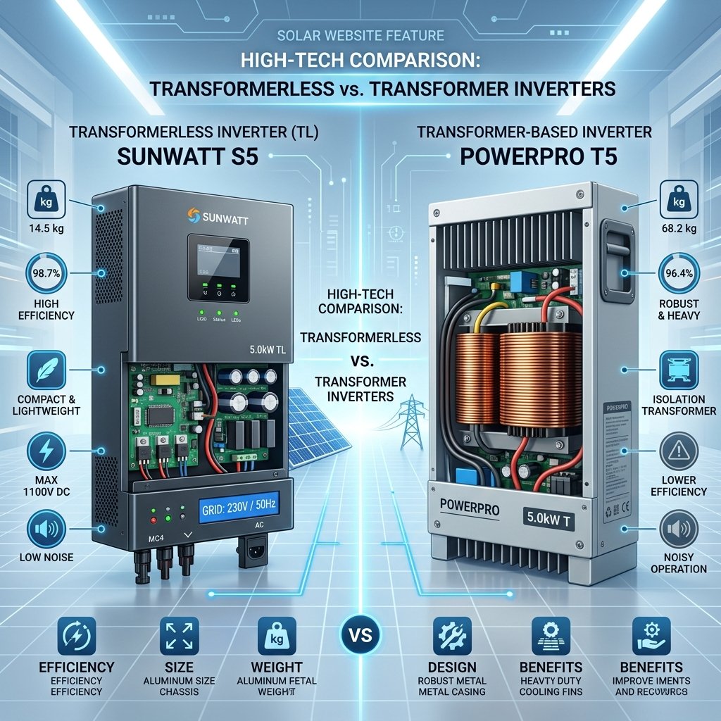 High-Tech Comparison: Transformerless vs. Transformer Inverters